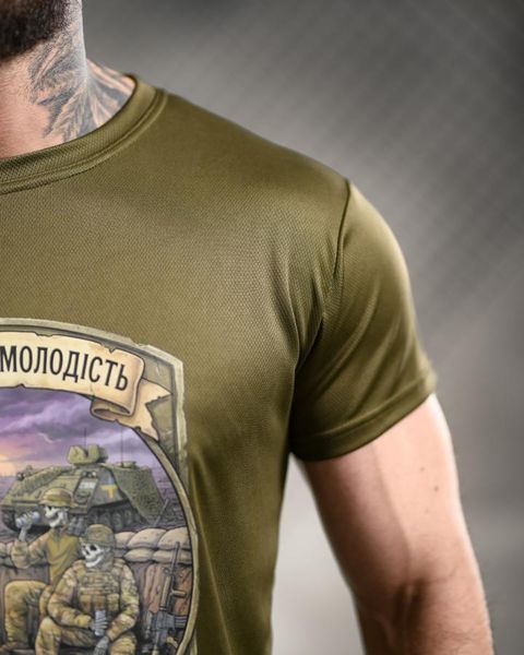 Тактична футболка BORN OF WAR Молодість олива ВТ4720 розмір S 96185 фото