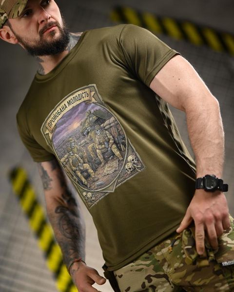 Тактична футболка BORN OF WAR Молодість олива ВТ4720 розмір S 96185 фото