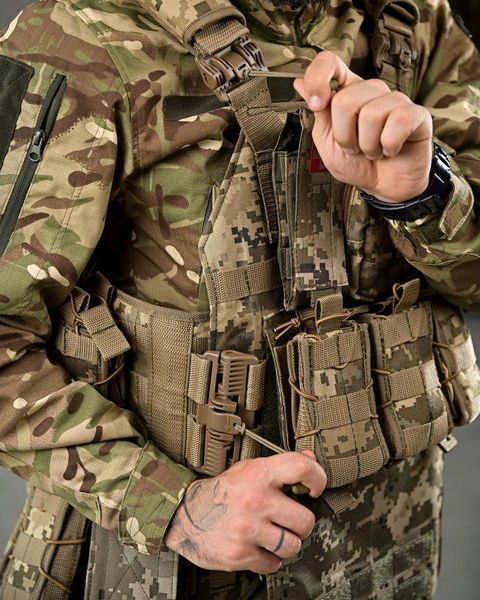 Плитоноска швидкий скидання +РПС в зборі піксель ПП7858 розмір Один розмір 93464 фото