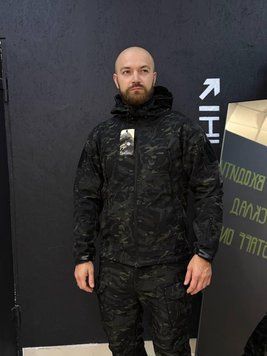 Куртка HWB на флисе черный мультикам Soft Shell размер S 02355-S фото