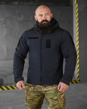 Тактична куртка мнс,тактична куртка софтшел синя,куртка осіння синя,тактична синя куртка розмір M 12795 фото
