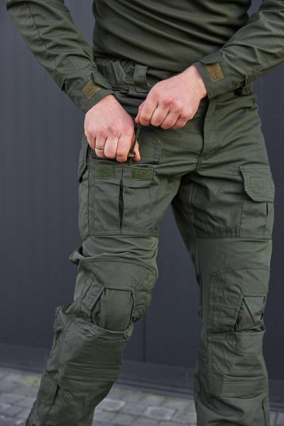 Тактичні штани з наколінниками+ FLEX вставки, олива розмір S 97971 фото