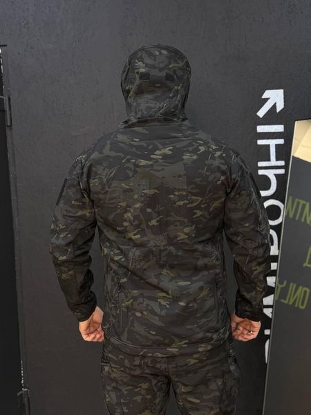 Куртка HWB на флисе черный мультикам Soft Shell размер S 02355-S фото