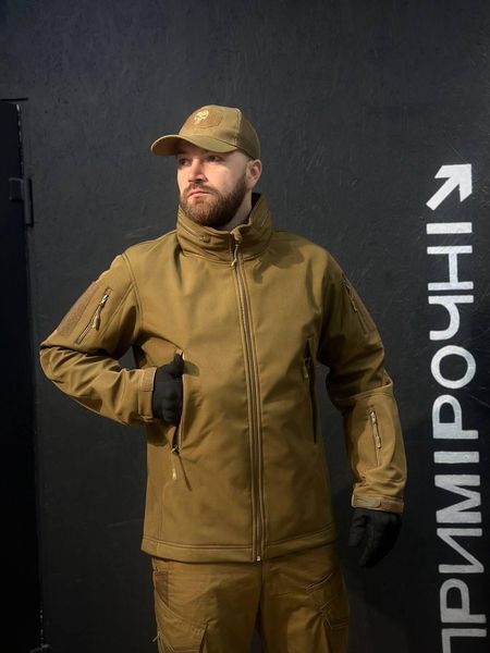 Тактична Куркта койот Soft Shell Patriot 2.0 Coyote Прихований Капюшон розмір 46 03024-46 фото