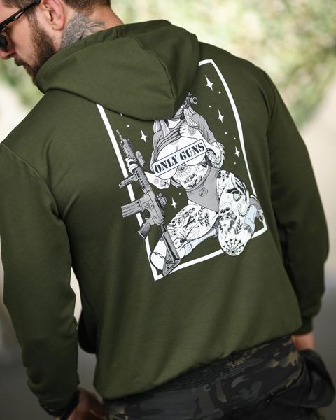 Мілітарі худі TRENASH Only guns олива ТР6093 розмір M 95889 фото