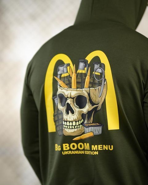 Милитари худи TRENASH Boom menu олива ТР6898 размер M 95770 фото