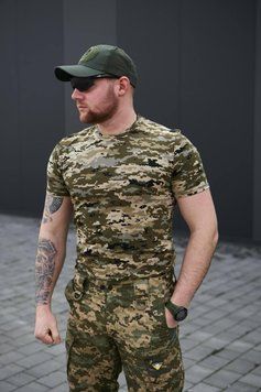 Літня футболка Стрейч котон Military Піксель ЗСУ розмір 44 951205 фото