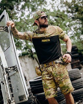 Літній костюм мультикам помста,тактичний літній костюм,шорти футболка мультикам,футболка шорти помста зсу,костюм зсу летний помста розмір S 93120 фото