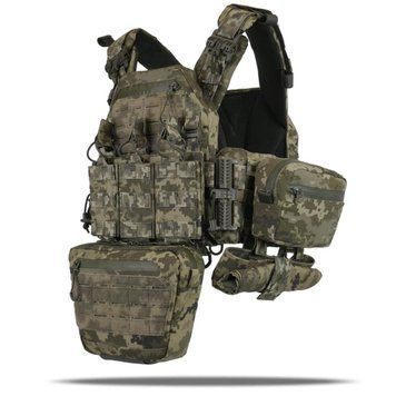 Комплект №2: Плитоноска Kiborg GU gen.2 + 6 підсумків піксель ЗСУ 45002 фото