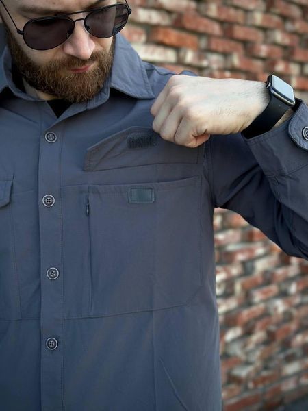 Сорочка Outdoor сіра Tactical размер XL 03204-XS фото