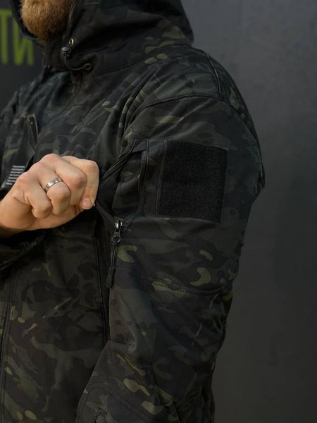 Костюм софтшелл Gwild черный мультикам Soft Shell на флисе размер S 02374-S фото