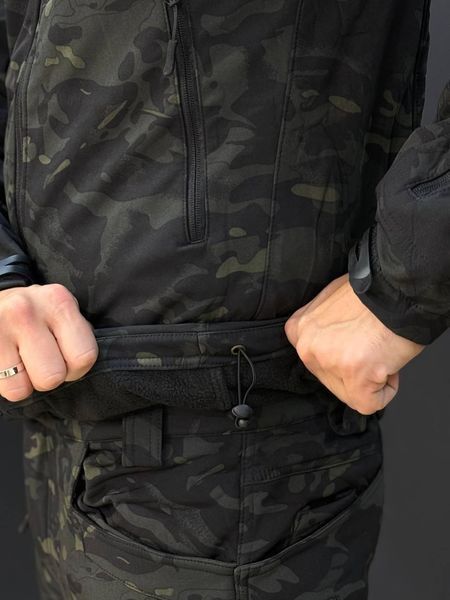 Костюм софтшелл Gwild черный мультикам Soft Shell на флисе размер S 02374-S фото