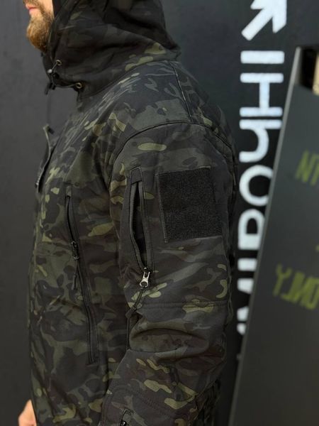 Костюм софтшелл Gwild черный мультикам Soft Shell на флисе размер S 02374-S фото