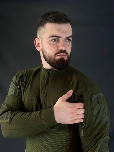 Комплект 4 в 1 Vanguard олива 🇺🇸 Костюм Olive Софт Шел + Термобілизна Esdy + Ботінки Esdy Автошнурівка +Убакс Esdy розмір S 02403-S фото