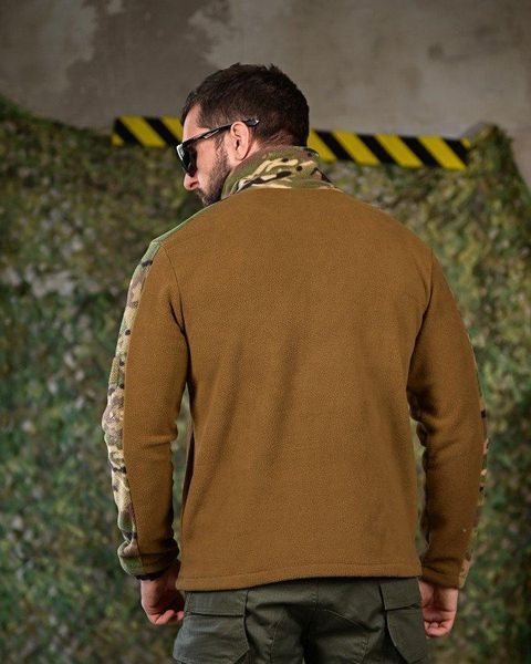 Тактична флісова кофта army койот, фліска койот армія україни,фліска койот мультикам,фліск army,фліска мультикам,флісовий реглан розмір S 52179 фото