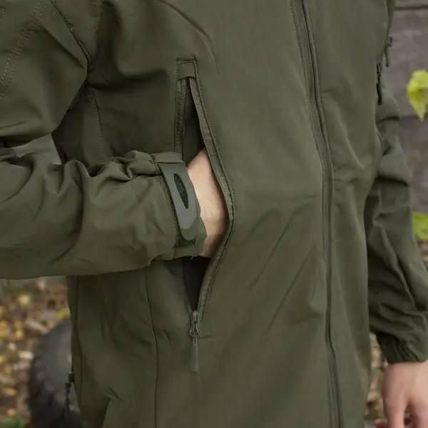 Куртка софтшел Gman Олива Soft Shell на флісі розмір S 01744-S фото