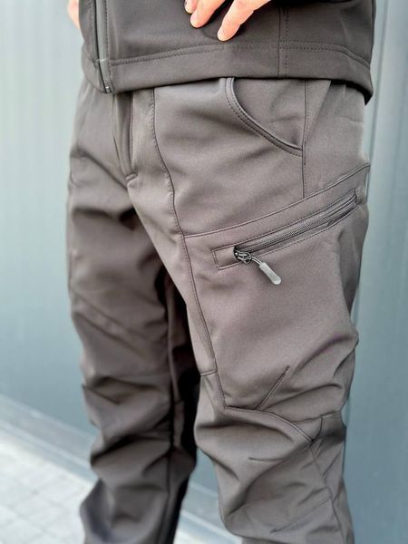 Штани чорні софтшел Military розмір S 00624-S фото