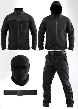 Тактичний костюм Softshell 5в1 LUNAR чорний ТР6407 розмір S 94605 фото