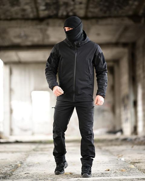Тактичний костюм Softshell 5в1 LUNAR чорний ТР6407 розмір S 94605 фото