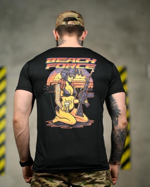 Тактична футболка SELION Force black ТР6850 розмір M 95495 фото