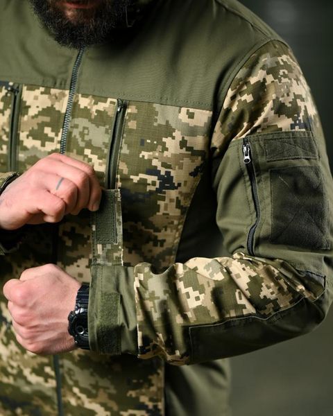 Тактичний демісезонний костюм гірка піксель,весняний костюм гірка,весняний тактичний костюм гірка ЗСУ,гірка олива розмір S 15004 фото