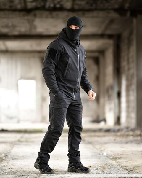 Тактичний костюм Softshell 5в1 LUNAR чорний ТР6407 розмір S 94605 фото