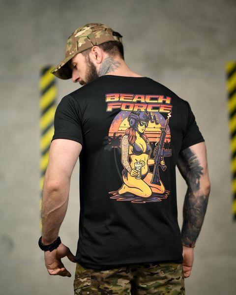 Тактична футболка SELION Force black ТР6850 розмір M 95495 фото
