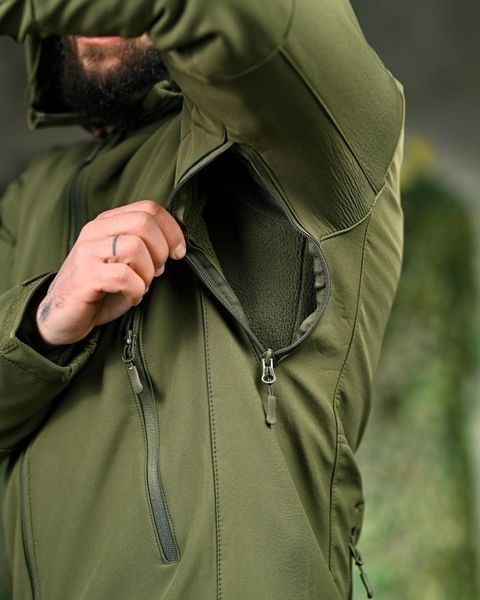 Демісезонна тактична куртка Soft Shell Silver Knight Windstoper олива ОР1233 розмір L 19485 фото