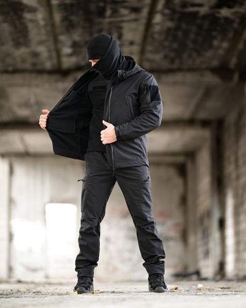 Тактичний костюм Softshell 5в1 LUNAR чорний ТР6407 розмір S 94605 фото