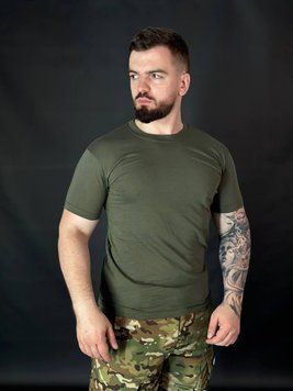 Футболка Військова Олива Х/Б Military Бавовна розмір 46 00003-46 фото