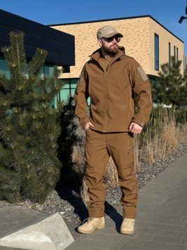 Военный усиленный комплект формы Soft Shell Military койот размер S 02597-S фото