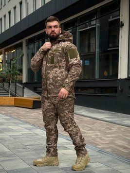 Тактический костюм на флисе Soft Shell пиксель размер S 01896-S фото