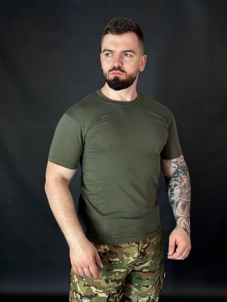 Футболка Військова Олива Х/Б Military Бавовна розмір 46 00003-46 фото