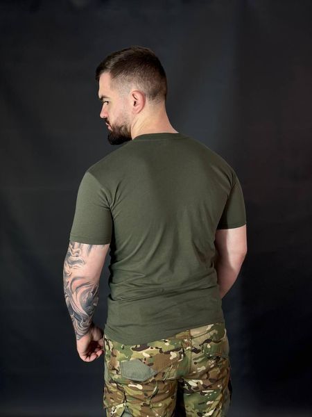 Футболка Військова Олива Х/Б Military Бавовна розмір 46 00003-46 фото