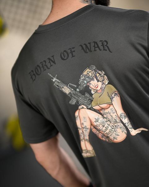 Тактична футболка BORN OF WAR woman grey ВТ4712 розмір S 96176 фото