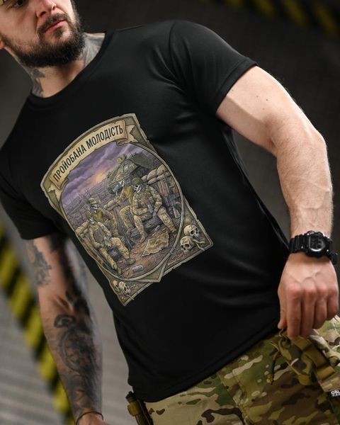 Тактическая футболка BORN OF WAR Молодость black ВТ4717 размер S 96182 фото