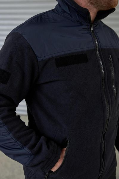 Флісова кофта темно-синя для ДСНС з накладками Military розмір 46 7756 фото