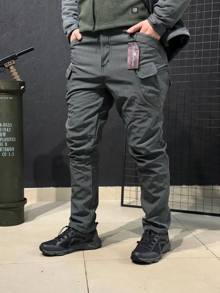 Брюки утепленные на флисе Софт Шёл Soft Shell цвет Серый размер M 6275 фото