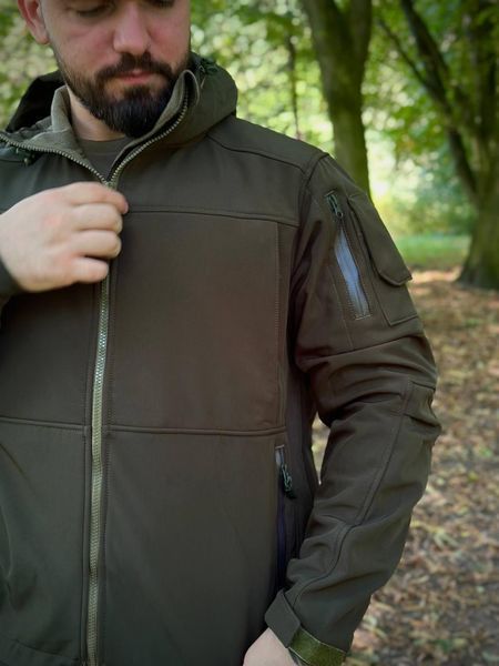 Костюм олива Softshell Куртка + штани размер 46 01641-46 фото