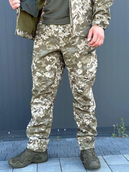 Штани коричневий піксель софтшел Military розмір S 00674-S фото