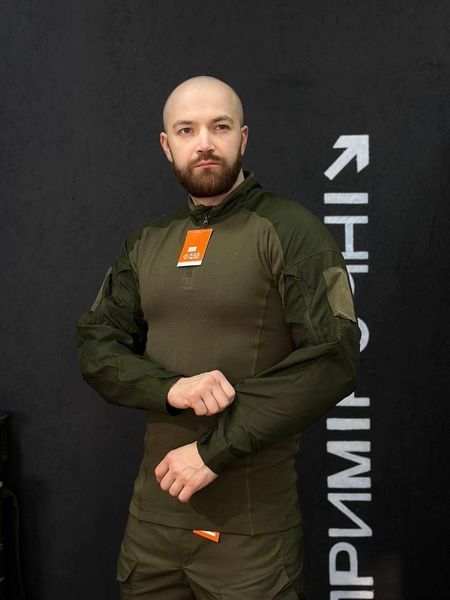 Тактичний Військовий Убакс Олива 4.5.0 Покращений Olive Under Body Armor Combat Shirt розмір 46 03085-46 фото