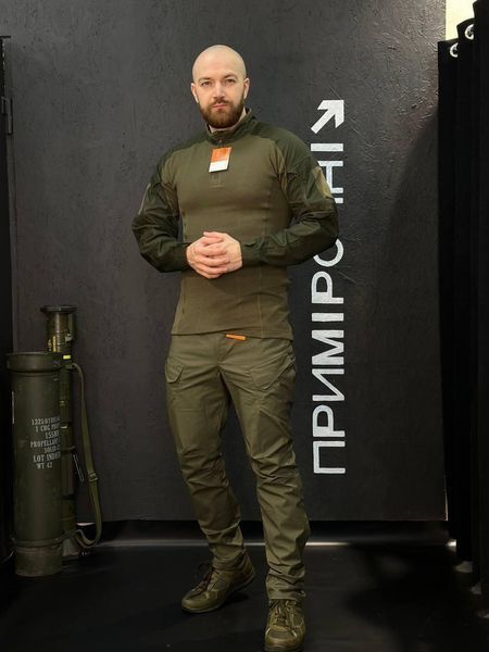 Тактичний Військовий Убакс Олива 4.5.0 Покращений Olive Under Body Armor Combat Shirt розмір 46 03085-46 фото