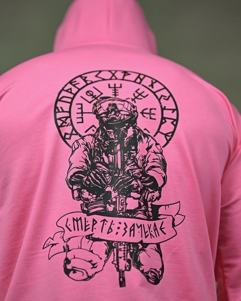 Мілітарі худі FAXIS Смерть зачекає pink ТР6964 розмір M 95641 фото