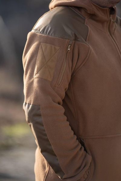 Кофта флісова Military + з капюшоном G5 койот розмір S 02418-S фото