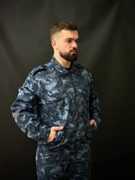 Камуфляжний костюм для охоронців Синій розмір 44 01808-44 фото