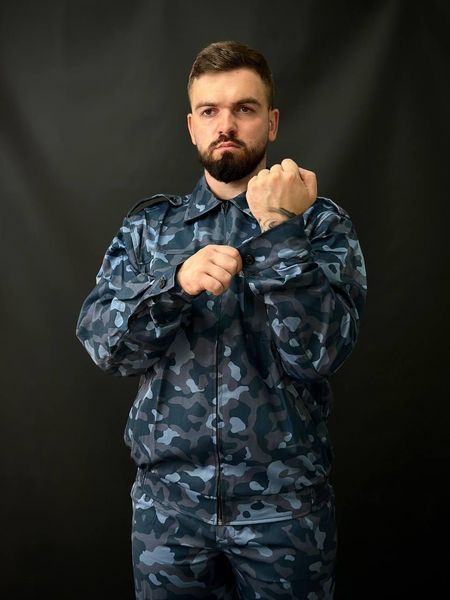 Камуфляжний костюм для охоронців Синій розмір 44 01808-44 фото