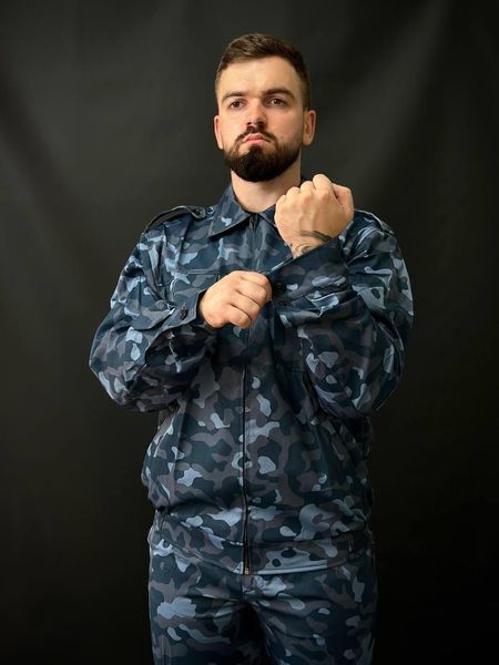 Камуфляжний костюм для охоронців Синій розмір 44 01808-44 фото