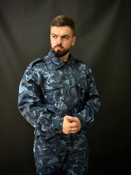 Камуфляжний костюм для охоронців Синій розмір 44 01808-44 фото