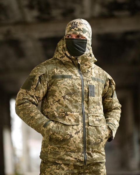 Зимовий костюм піксель 5в1,зимова форма зсу піксель,форма піксель зима 5в1,зимовий костюм з комбінезоном,форма зимова військова зс розмір XXXL 94189 фото