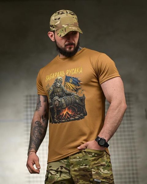 Тактична футболка BORN OF WAR забарань русака кайот РН2548 розмір M 96258 фото